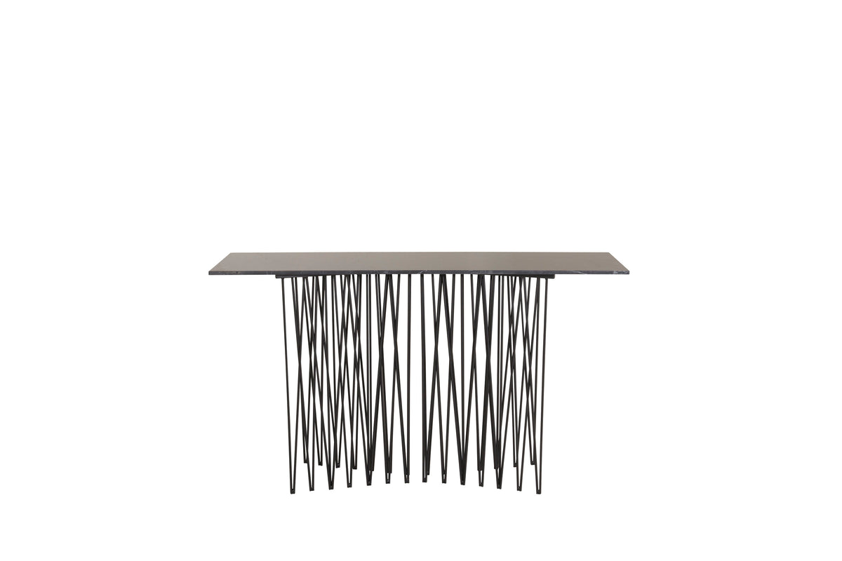 Stone sidebord - 130 × 37 cm - sort - billede 1