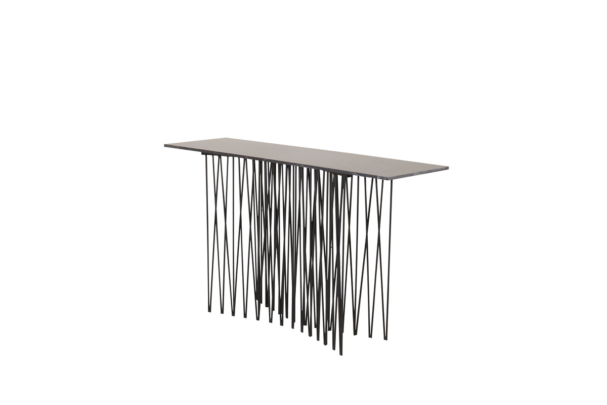 Stone sidebord - 130 × 37 cm - sort - billede 2