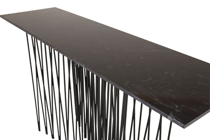 Stone sidebord - 130 × 37 cm - sort - billede 4