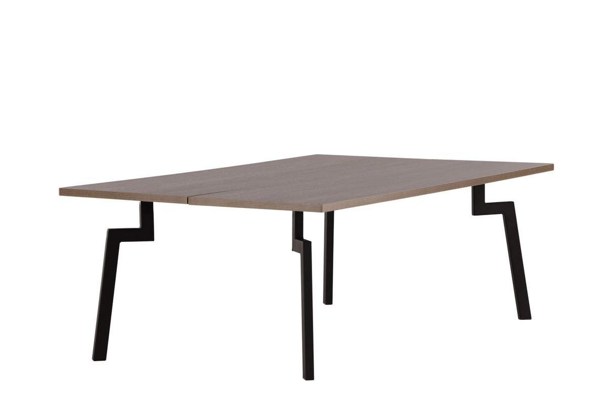 Bethan sofabord - 120 × 70 cm - valnøddefarvet, sort - billede 11