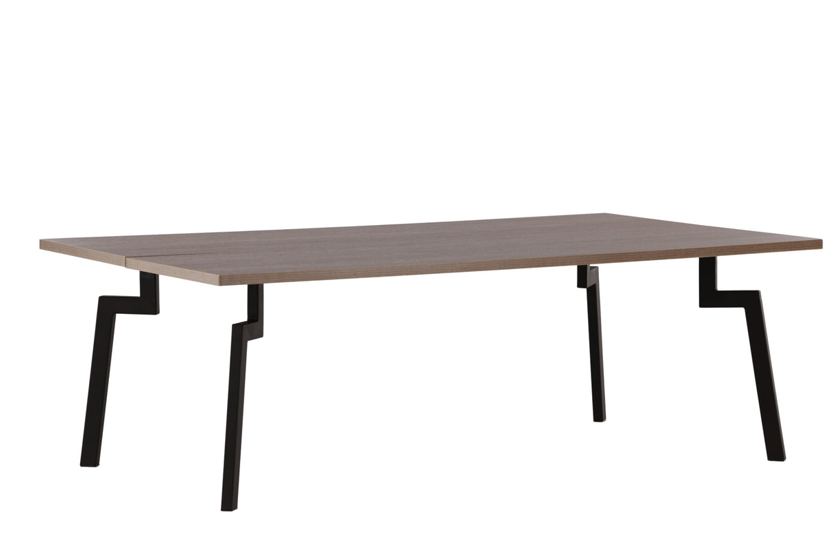 Bethan sofabord - 120 × 70 cm - valnøddefarvet, sort - billede 12