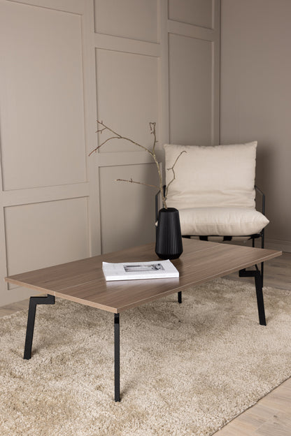 Bethan sofabord - 120 × 70 cm - valnøddefarvet, sort - billede 16