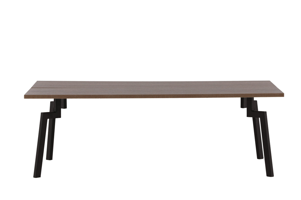 Bethan sofabord - 120 × 70 cm - valnøddefarvet, sort - billede 1