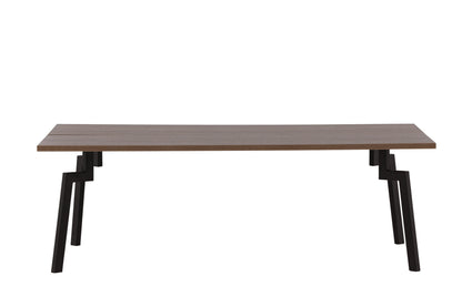 Bethan sofabord - 120 × 70 cm - valnøddefarvet, sort - billede 1
