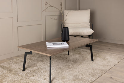 Bethan sofabord - 120 × 70 cm - valnøddefarvet, sort - billede 13
