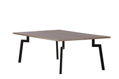 Bethan sofabord - 120 × 70 cm - valnøddefarvet, sort - billede 3