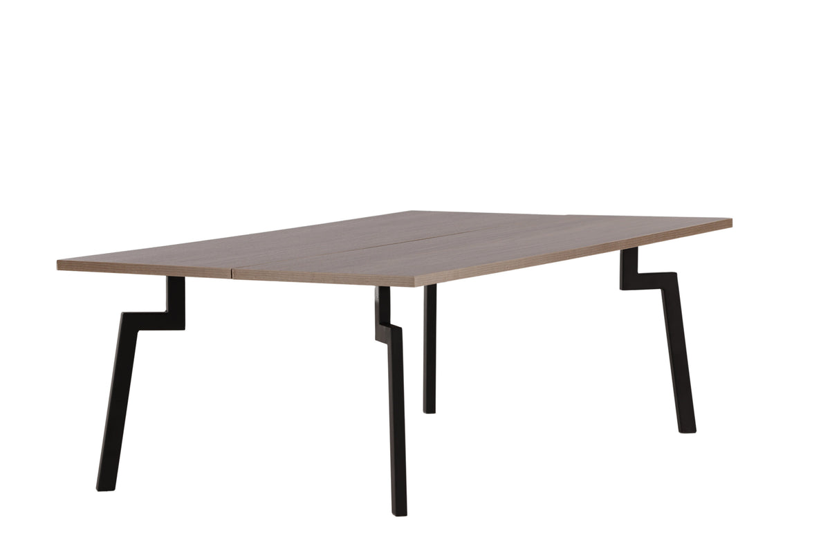 Bethan sofabord - 120 × 70 cm - valnøddefarvet, sort - billede 5