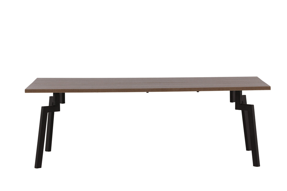 Bethan sofabord - 120 × 70 cm - valnøddefarvet, sort - billede 7