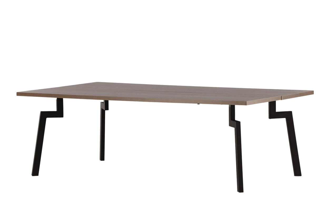 Bethan sofabord - 120 × 70 cm - valnøddefarvet, sort - billede 8