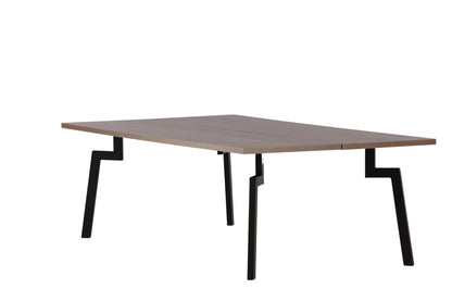 Bethan sofabord - 120 × 70 cm - valnøddefarvet, sort - billede 9