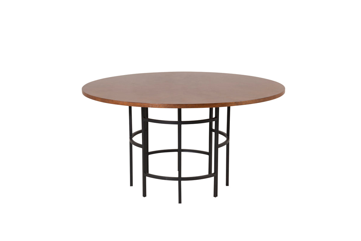 Copenhagen rundt spisebord - Ø140 cm - sort, brun - billede 1