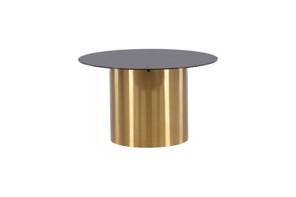 Ystad sofabord - Ø80 cm - sort, børstet guld, guld, klar - billede 1