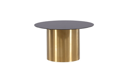 Ystad sofabord - Ø80 cm - sort, børstet guld, guld, klar - billede 5