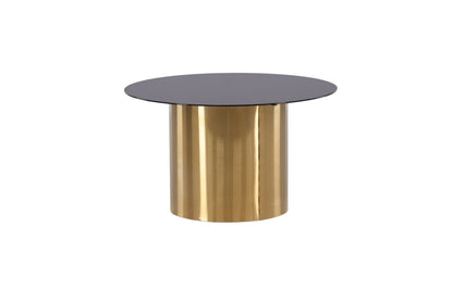 Ystad sofabord - Ø80 cm - sort, børstet guld, guld, klar - billede 6