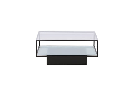 Maglehem sofabord - 90 × 90 cm - sort, klar, transparent - billede 10