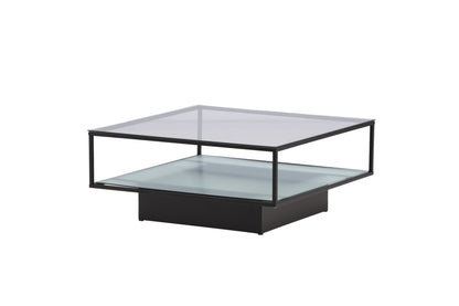 Maglehem sofabord - 90 × 90 cm - sort, klar, transparent - billede 11