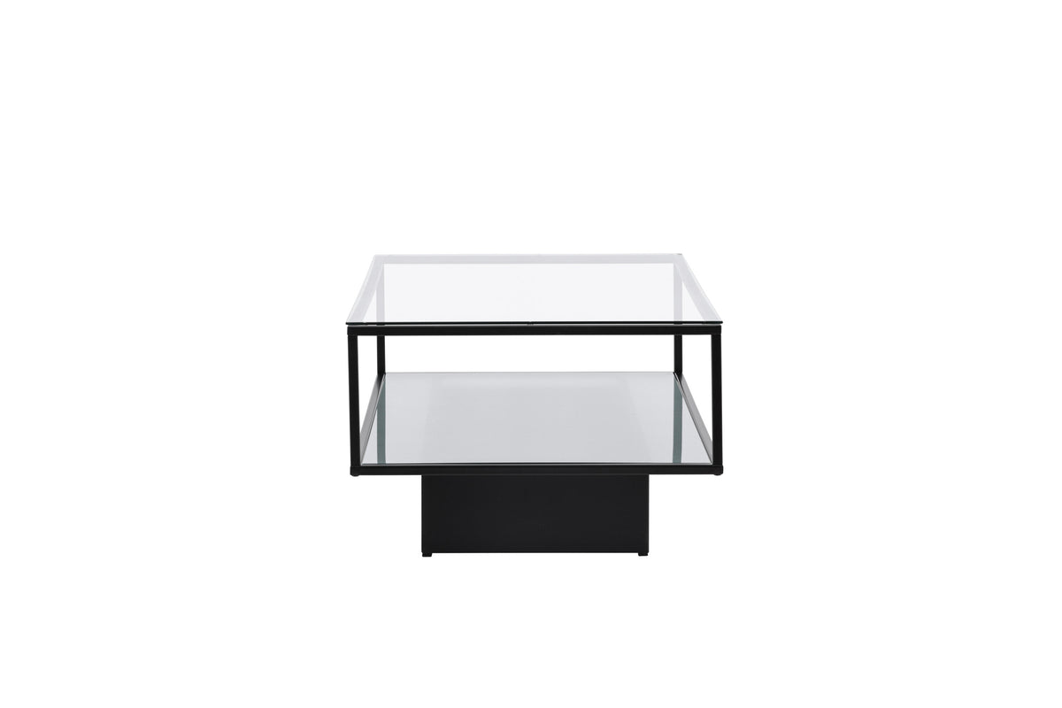 Maglehem sofabord - 130 × 60 cm - sort, klar, transparent - billede 14
