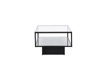 Maglehem sofabord - 130 × 60 cm - sort, klar, transparent - billede 14