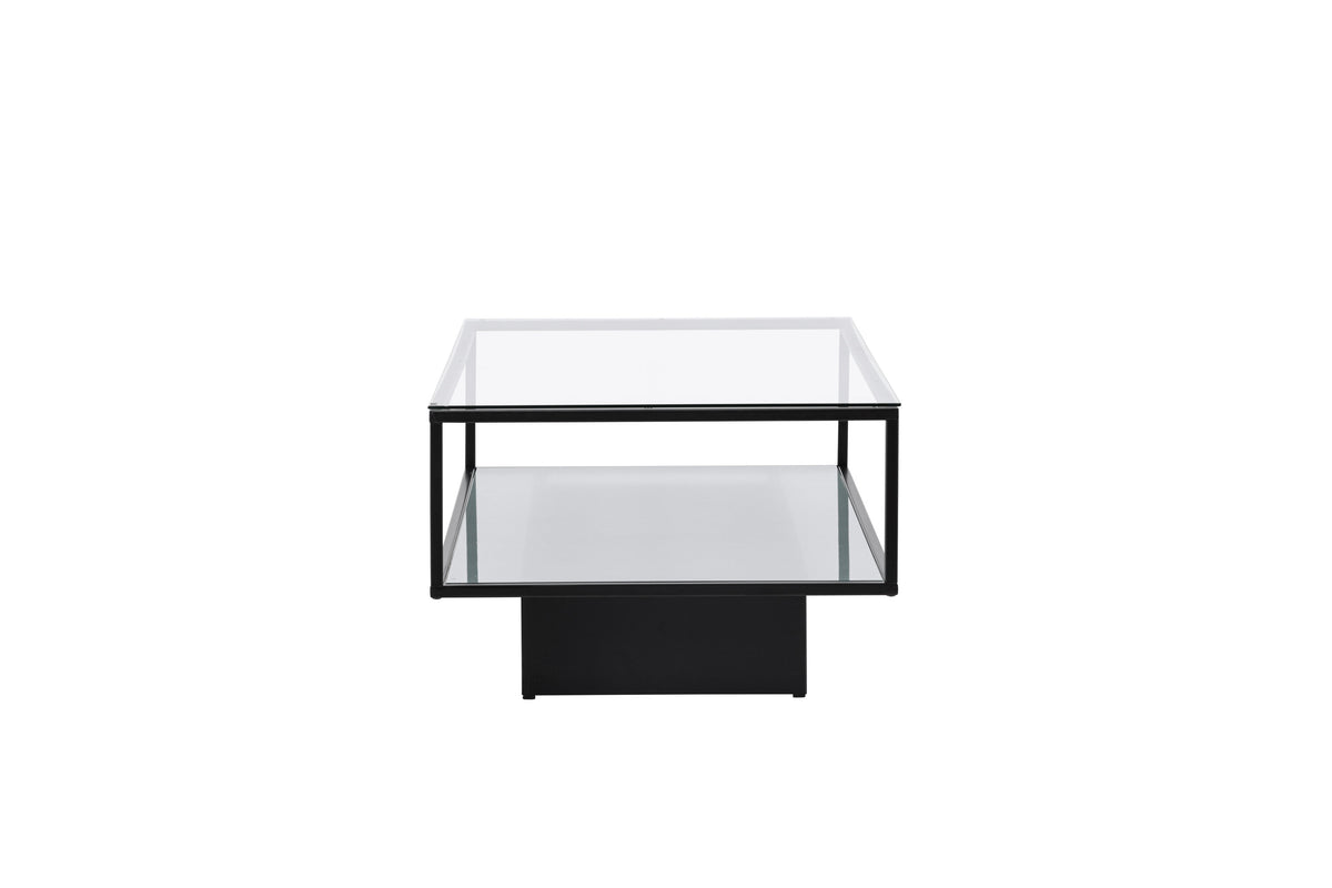 Maglehem sofabord - 130 × 60 cm - sort, klar, transparent - billede 7