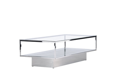 Maglehem sofabord - 130 × 60 cm - klar, sølv, transparent - billede 11