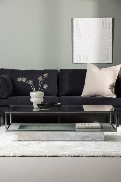 Maglehem sofabord - 130 × 60 cm - klar, sølv, transparent - billede 17
