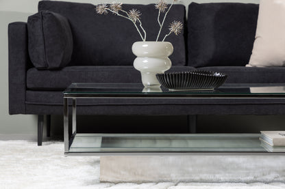 Maglehem sofabord - 130 × 60 cm - klar, sølv, transparent - billede 14