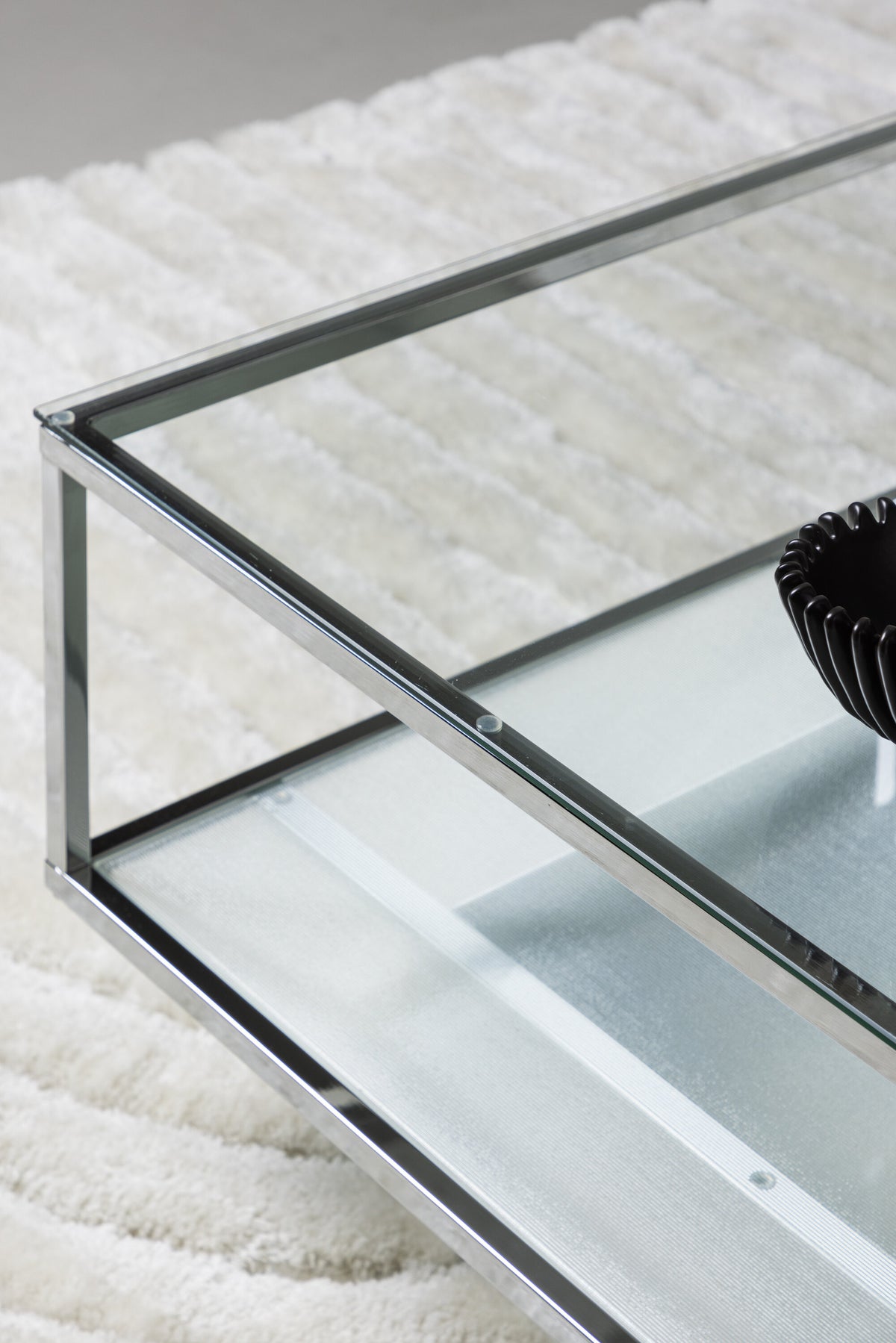 Maglehem sofabord - 130 × 60 cm - klar, sølv, transparent - billede 20