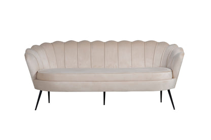 Calais 3-personers sofa - beige, sort - billede 1