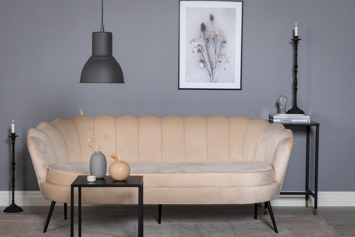 Calais 3-personers sofa - beige, sort - billede 7