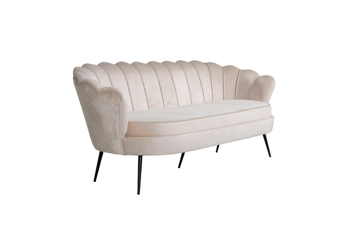 Calais 3-personers sofa - beige, sort - billede 3