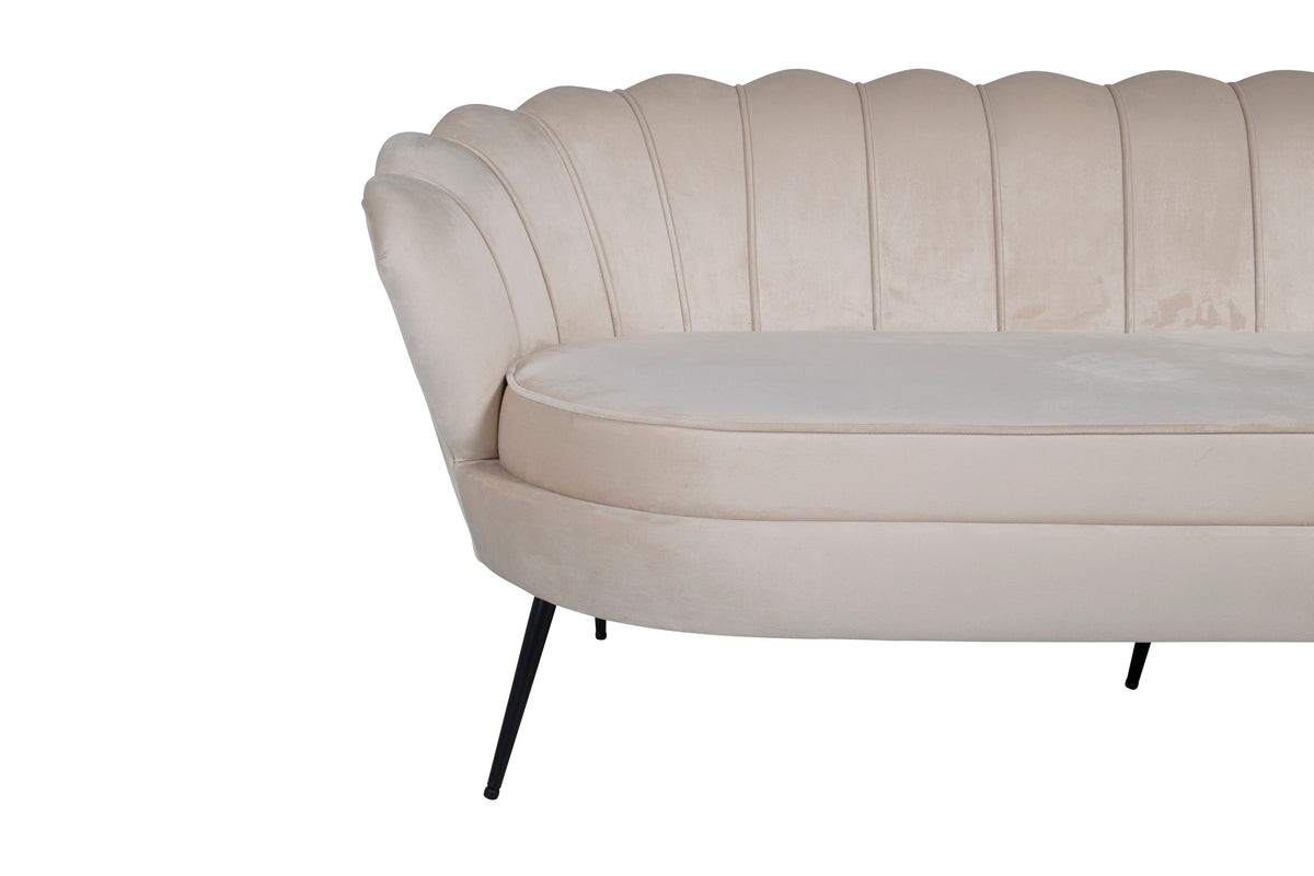 Calais 3-personers sofa - beige, sort - billede 5