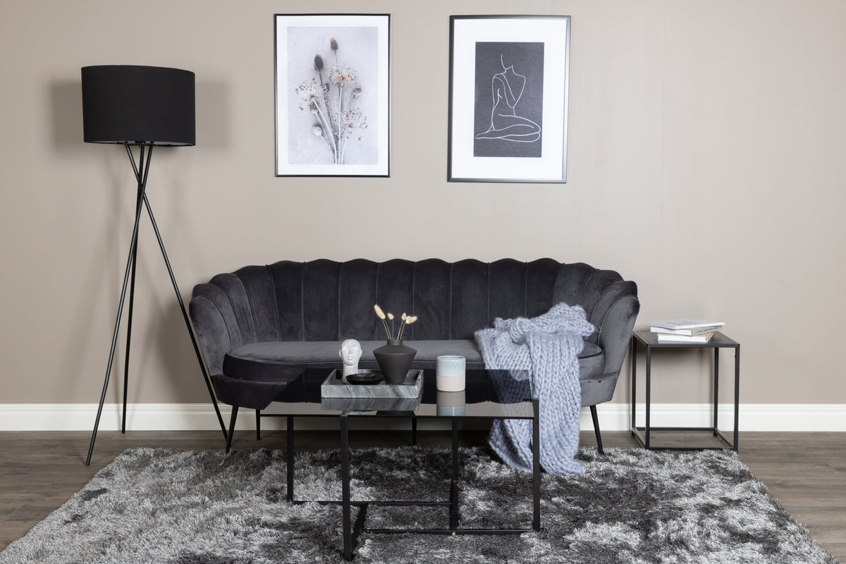 Calais 3-personers sofa - sort, mørkegrå - billede 4