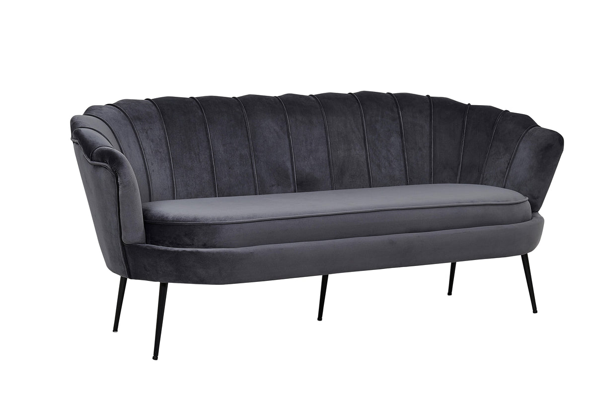 Calais 3-personers sofa - sort, mørkegrå - billede 2