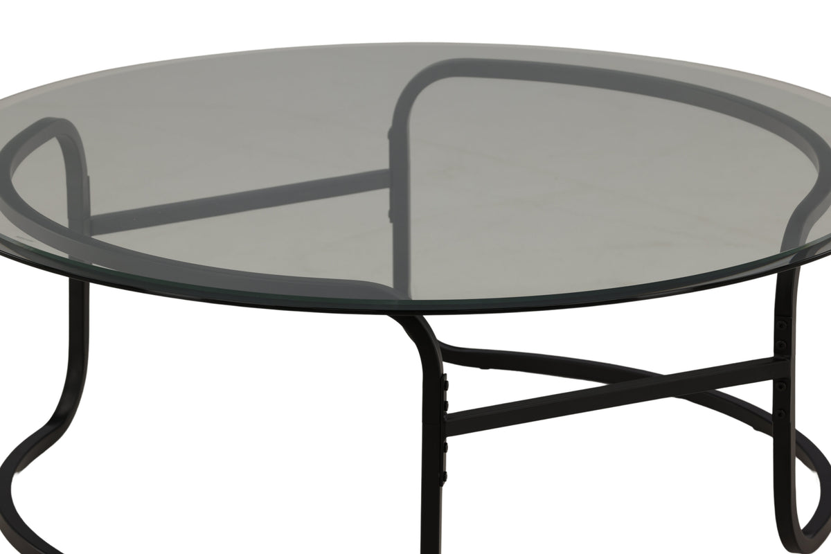 Lomma sofabord - Ø110 cm - sort, klar, transparent - billede 13