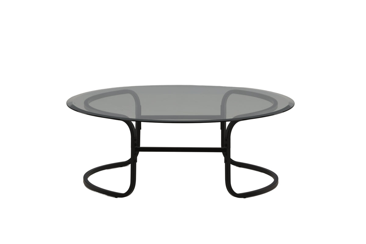 Lomma sofabord - Ø110 cm - sort, klar, transparent - billede 1