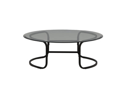 Lomma sofabord - Ø110 cm - sort, klar, transparent - billede 1