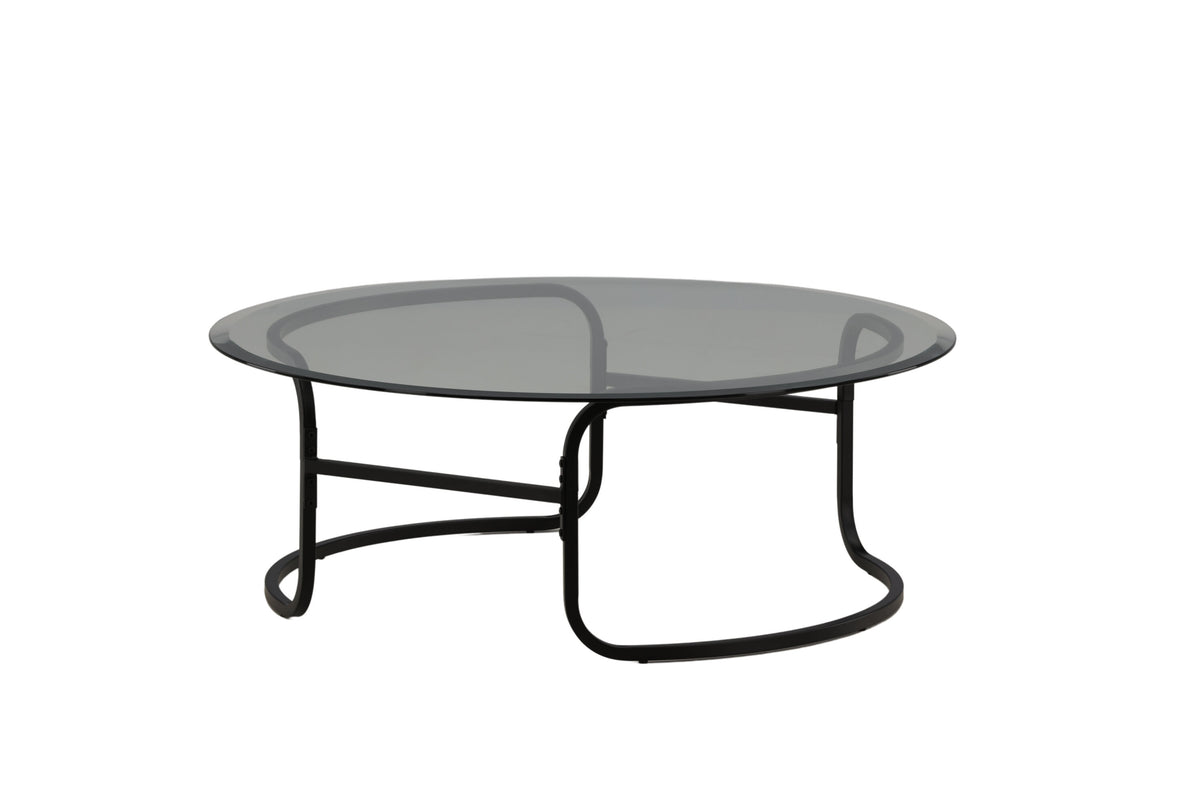 Lomma sofabord - Ø110 cm - sort, klar, transparent - billede 2
