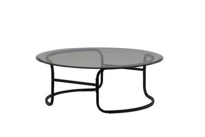 Lomma sofabord - Ø110 cm - sort, klar, transparent - billede 2
