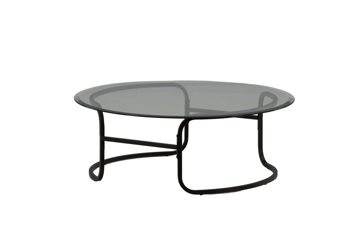 Lomma sofabord - Ø110 cm - sort, klar, transparent - billede 8