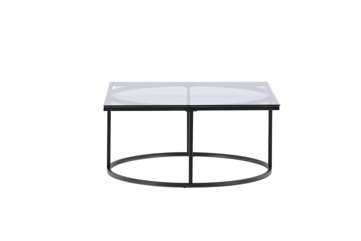 Skanör sofabord - 90 × 90 cm - sort, klar, transparent - billede 10