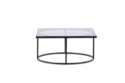 Skanör sofabord - 90 × 90 cm - sort, klar, transparent - billede 10