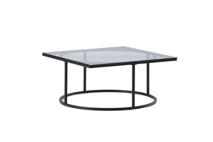 Skanör sofabord - 90 × 90 cm - sort, klar, transparent - billede 12