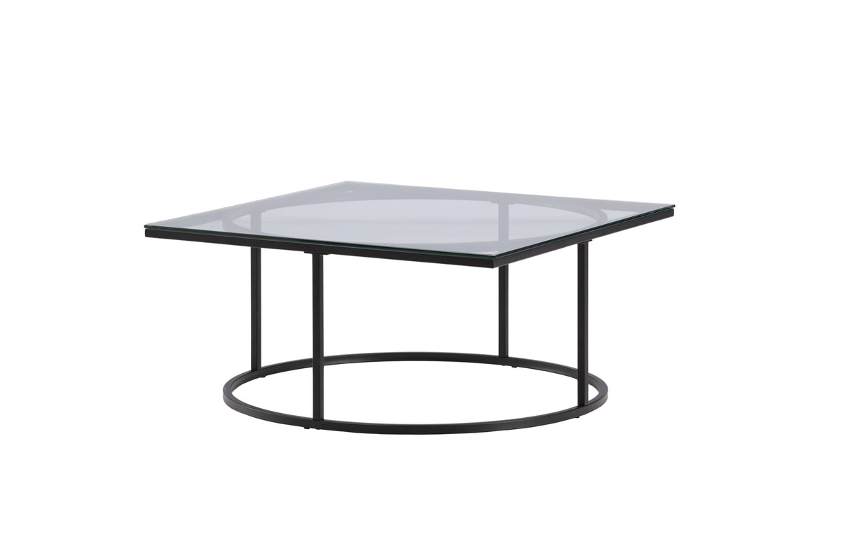 Skanör sofabord - 90 × 90 cm - sort, klar, transparent - billede 2