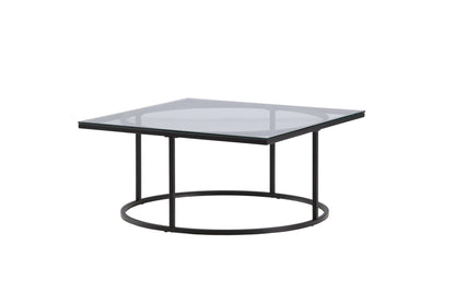 Skanör sofabord - 90 × 90 cm - sort, klar, transparent - billede 2