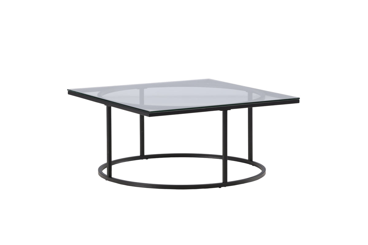 Skanör sofabord - 90 × 90 cm - sort, klar, transparent - billede 3