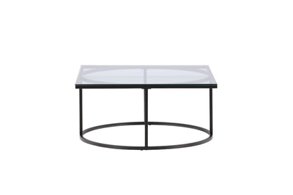 Skanör sofabord - 90 × 90 cm - sort, klar, transparent - billede 4