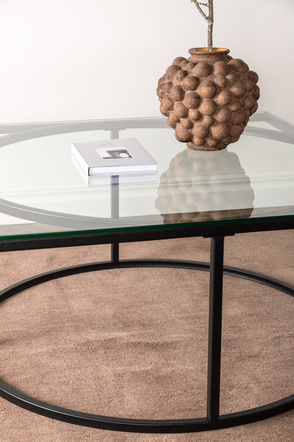 Skanör sofabord - 90 × 90 cm - sort, klar, transparent - billede 19