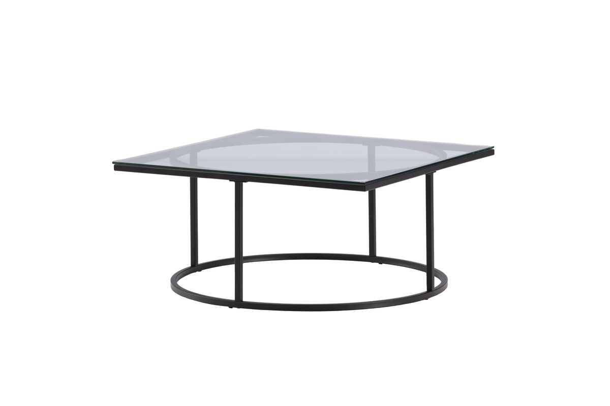 Skanör sofabord - 90 × 90 cm - sort, klar, transparent - billede 5