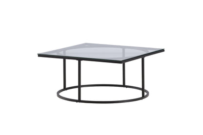 Skanör sofabord - 90 × 90 cm - sort, klar, transparent - billede 5
