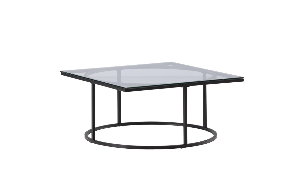 Skanör sofabord - 90 × 90 cm - sort, klar, transparent - billede 6